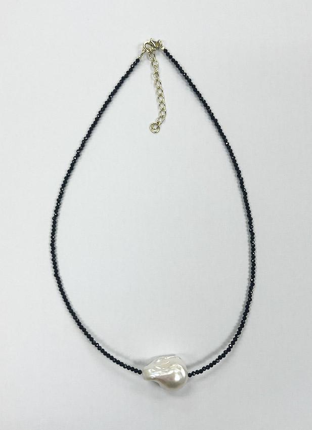 黑尖晶珍珠頸鏈