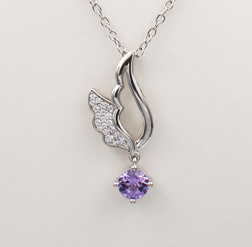 [W028(RP)01] 925純銀展翅形吊咀